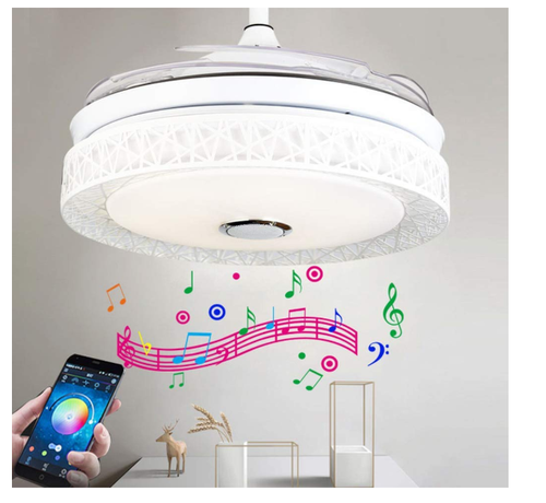 hanging light with bluetooth speaker